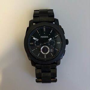 Black fossil watch like new condition